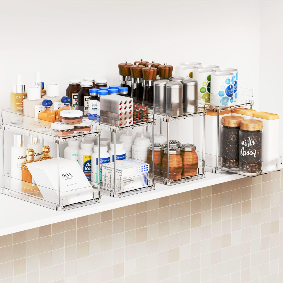Yieach baby bottle organizer stores feeding essentials neatly for easy routines.