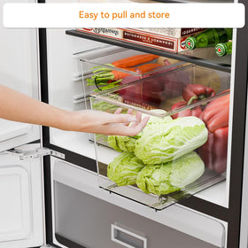 Yieach bin with built-in handles for easy transport.