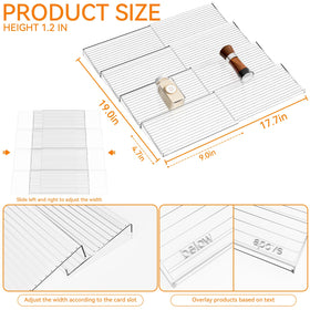 Yieach clear acrylic spice tray highlights contents with crystal-clear visibility
