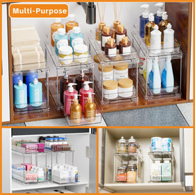 Yieach curved-handle pull-out provides safe, smooth access.