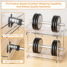 Yieach versatile storage for makeup, toiletries, and pantry items.
