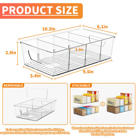 Yieach refrigerator bin in clear view helps quick item identification and tidy shelves.