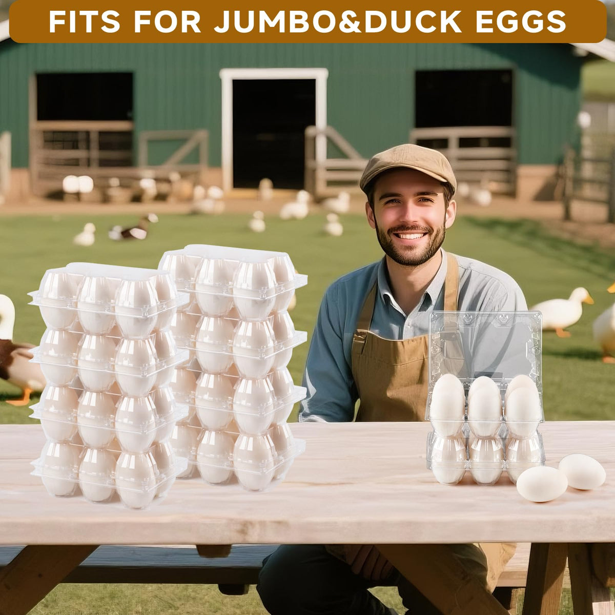 YIFIHGE duck egg cartons side view shows sturdy construction for transport.