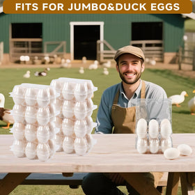 YIFIHGE duck egg cartons side view shows sturdy construction for transport.