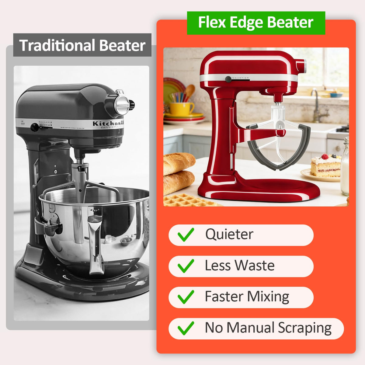 YIFOCUS compatibility fits 5.5–6 qt bowl-lift KitchenAid models for easy swap