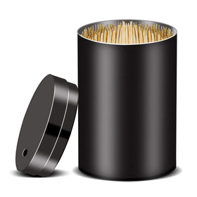 YIFOCUS stainless steel toothpick holder dispenser on display for tidy dining.