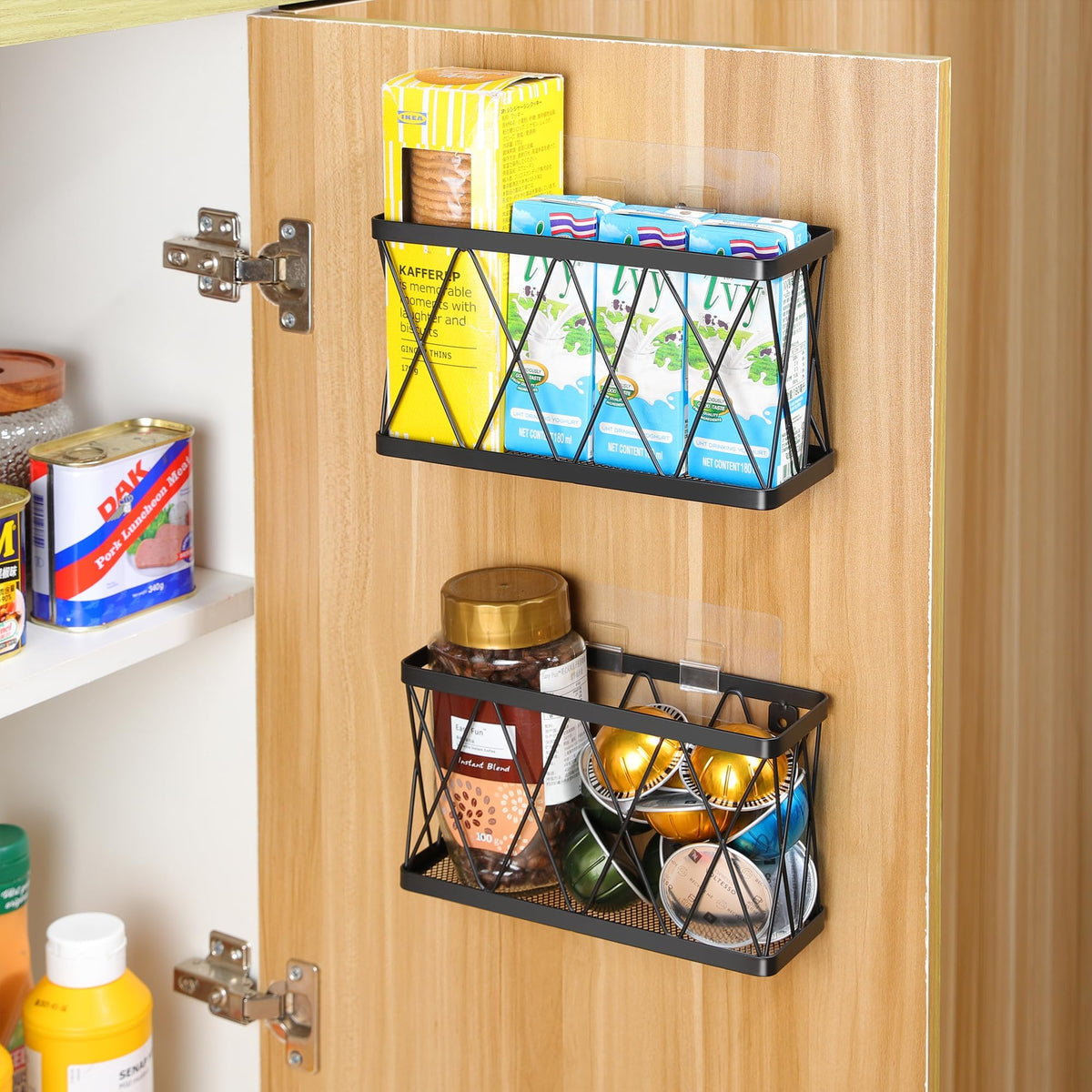 YIGII under-sink/bathroom storage basket demonstrates compact organization in tight spaces.