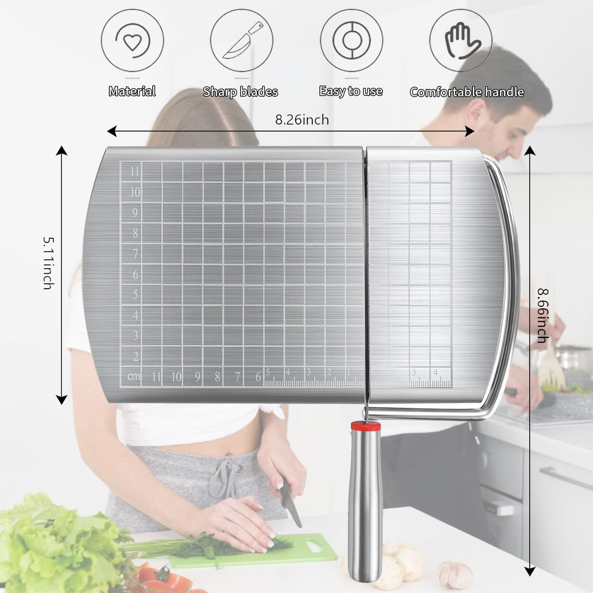 YIHAOSSING cheese slicer anti-slip feet keep the board steady