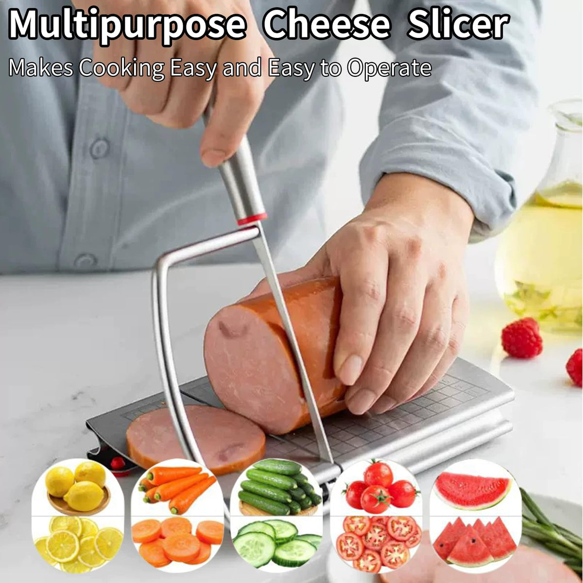 YIHAOSSING cheese slicer comfortable tube handle for steady grip