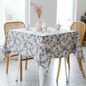 YiHomer 52x52 floral tablecloth protecting your table from spills and scratches