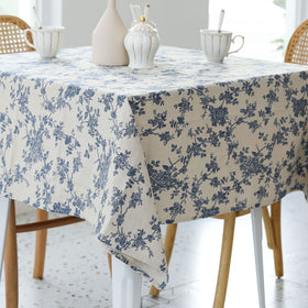YiHomer Pastoral Square Tablecloth 52x52, washable for easy upkeep during gatherings