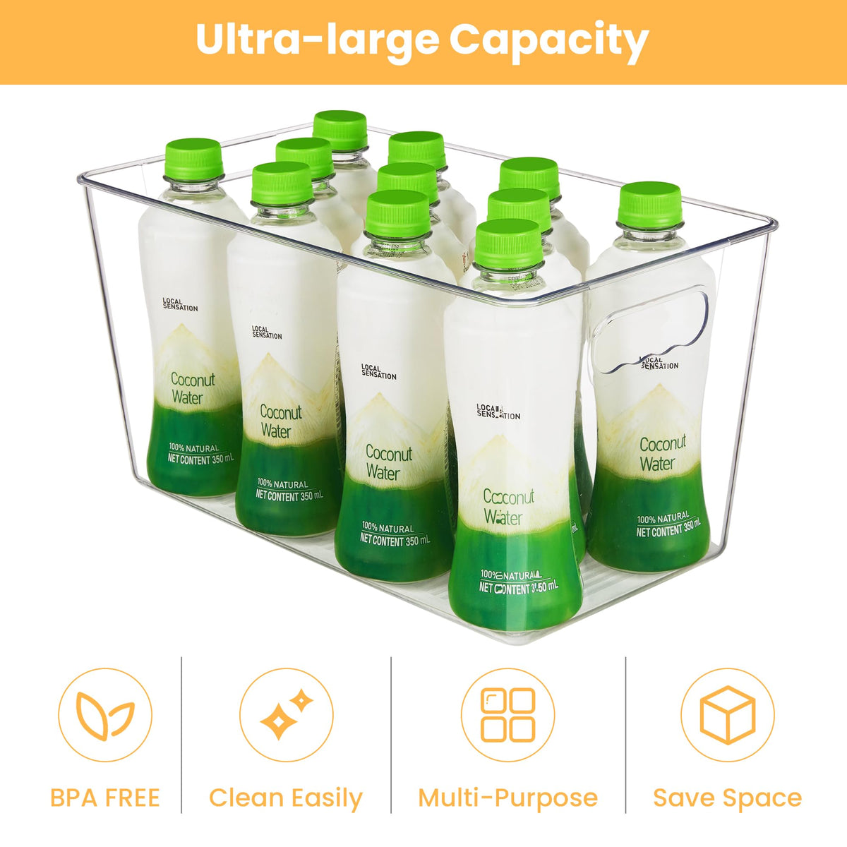 YIHONG under-sink bins simplify storage with sturdy handles and easy cleaning.