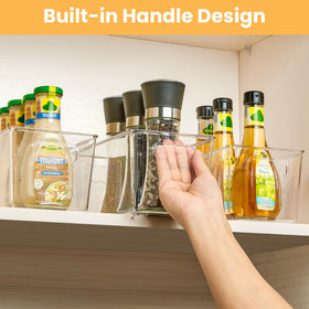 YIHONG cabinet storage bin offers stackable, space-saving organization.