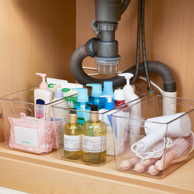 YIHONG clear bin for fridge-freezer organization with visible contents