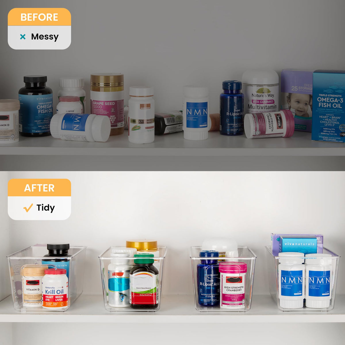 YIHONG multi-purpose bin for vegetables, yogurts, and small items.
