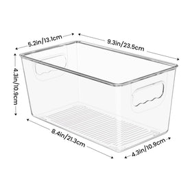 YIHONG small pantry bin keeps drinks and snacks neatly visible.