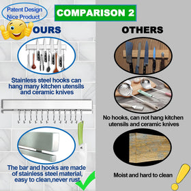 YIIYIIN strip neatly holds knives and utensils, saving counter space