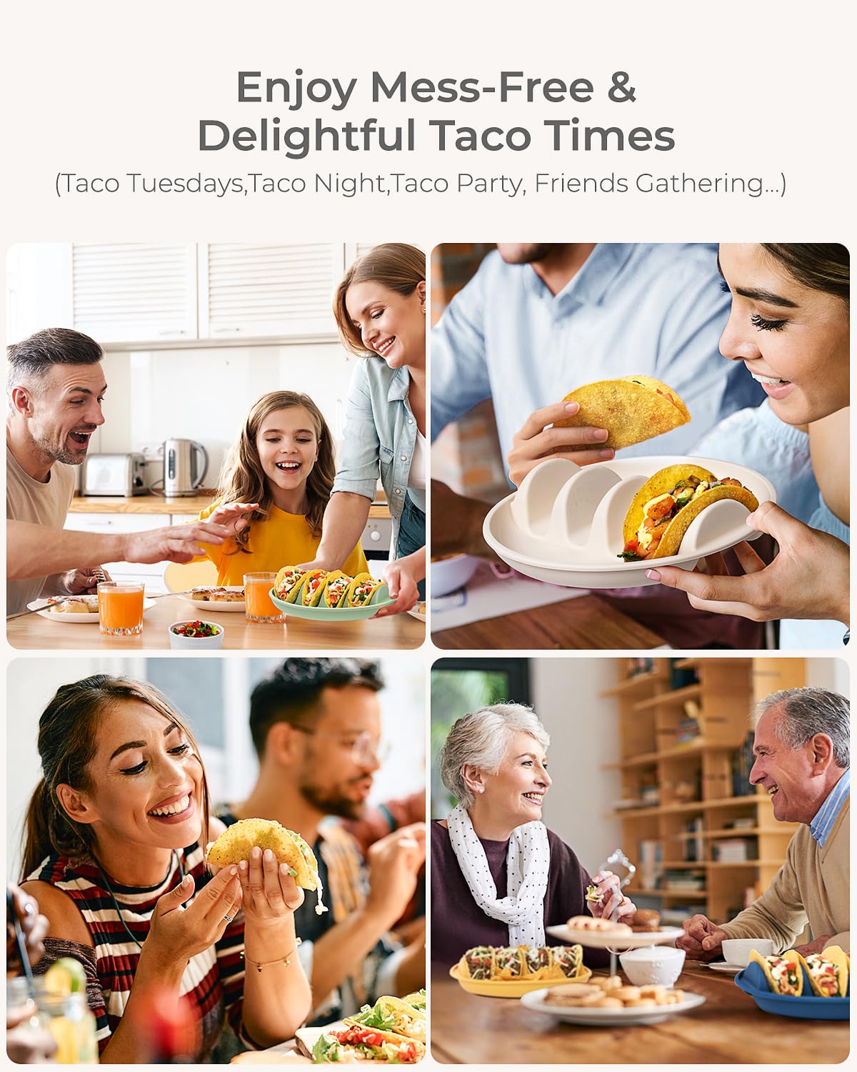 YIIYOUNG gift-ready taco holder set complements any kitchen