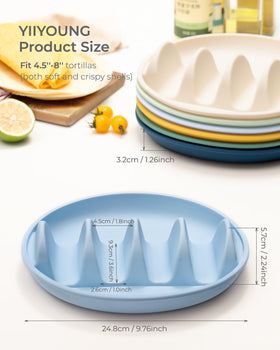 YIIYOUNG silicone taco plates with metal-reinforced frame for stability
