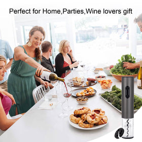 Yiizy electric wine opener in action during a bottle service moment.