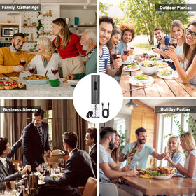Yiizy gift-pack includes foil cutter and USB-C cable for wine lovers.