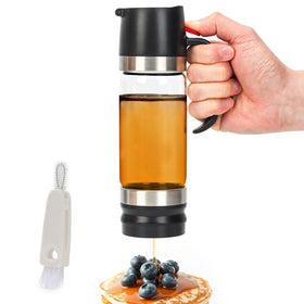 YIK TUNG glass honey dispenser with no-drip pour for clean countertops.