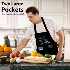 YIKA black apron design adding a sleek look to kitchen duties