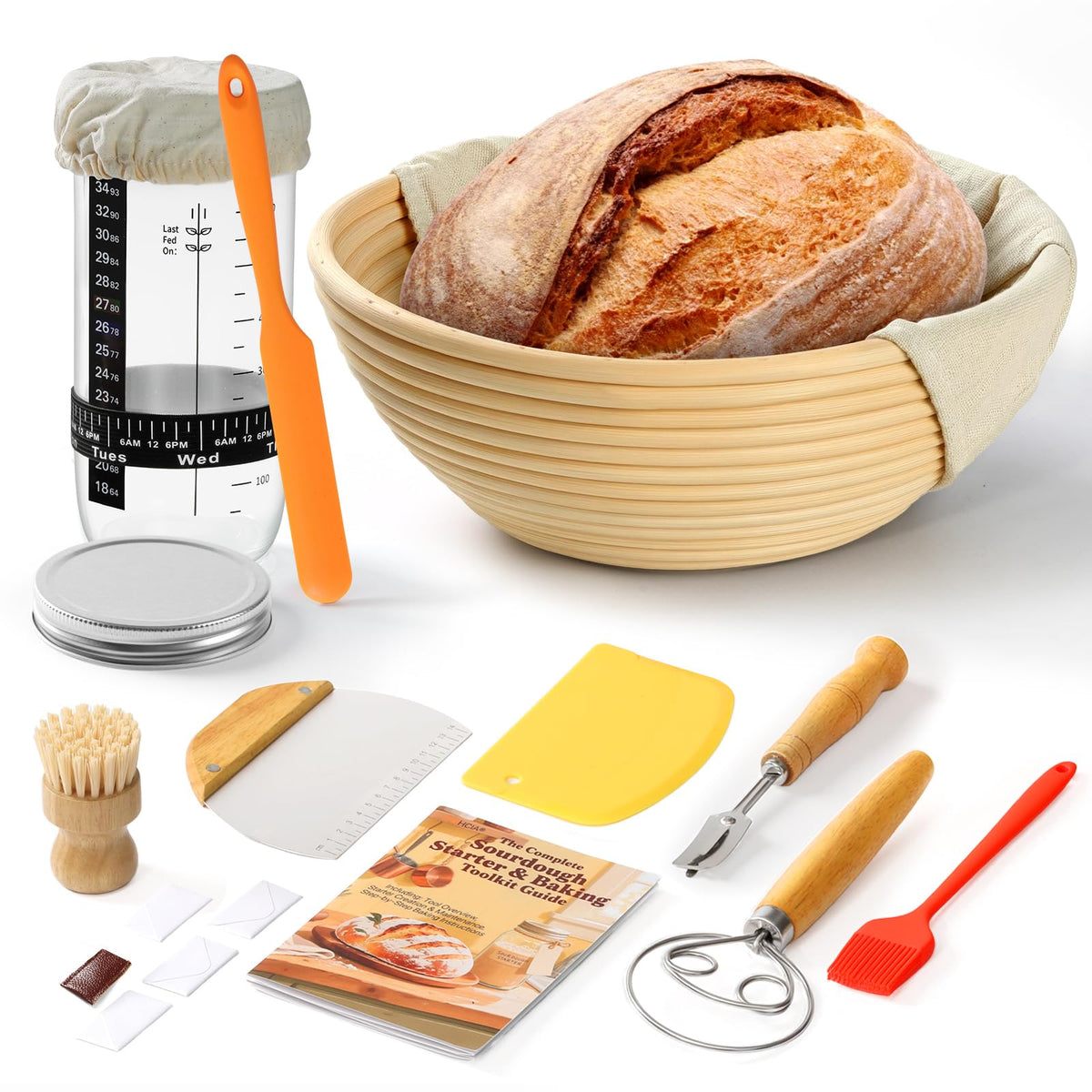 YILIHCIA banneton 9-inch basket for even proofing and airy dough