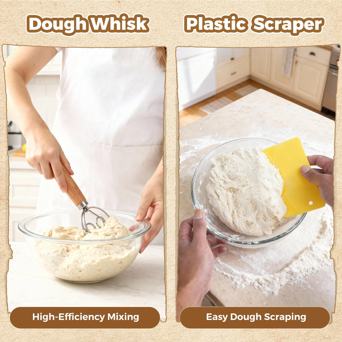 YILIHCIA dough scraper to shape and divide dough cleanly