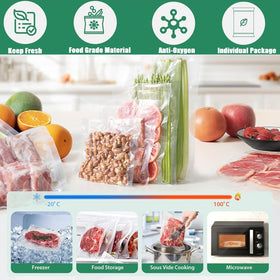 YILUFA1688 BPA-free vacuum-seal bags protect food and prevent leaks.