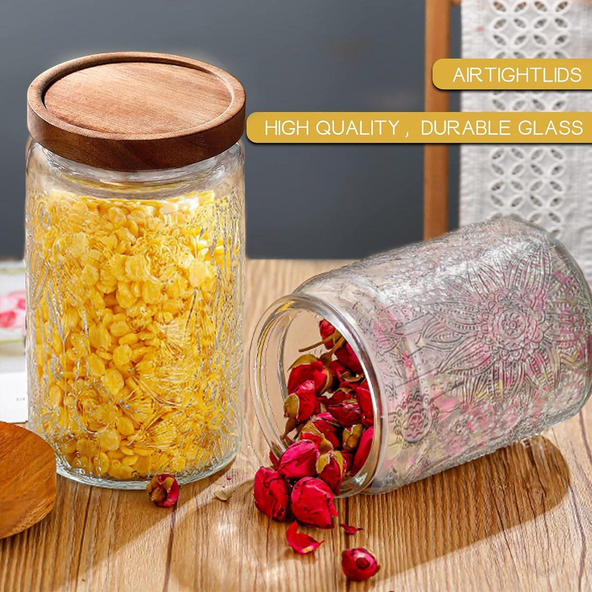 Yiluokuang storage jar ideal for tea, coffee, sugar, flour, and snacks