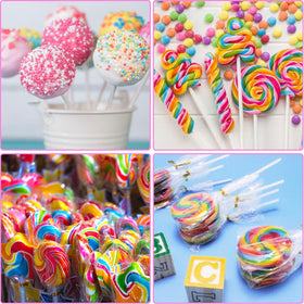 YimeBand 200pcs lollipop sticks in three sizes for various treats