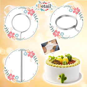 Yimerlen geometric round-slot silver wire pick for chic table cards.