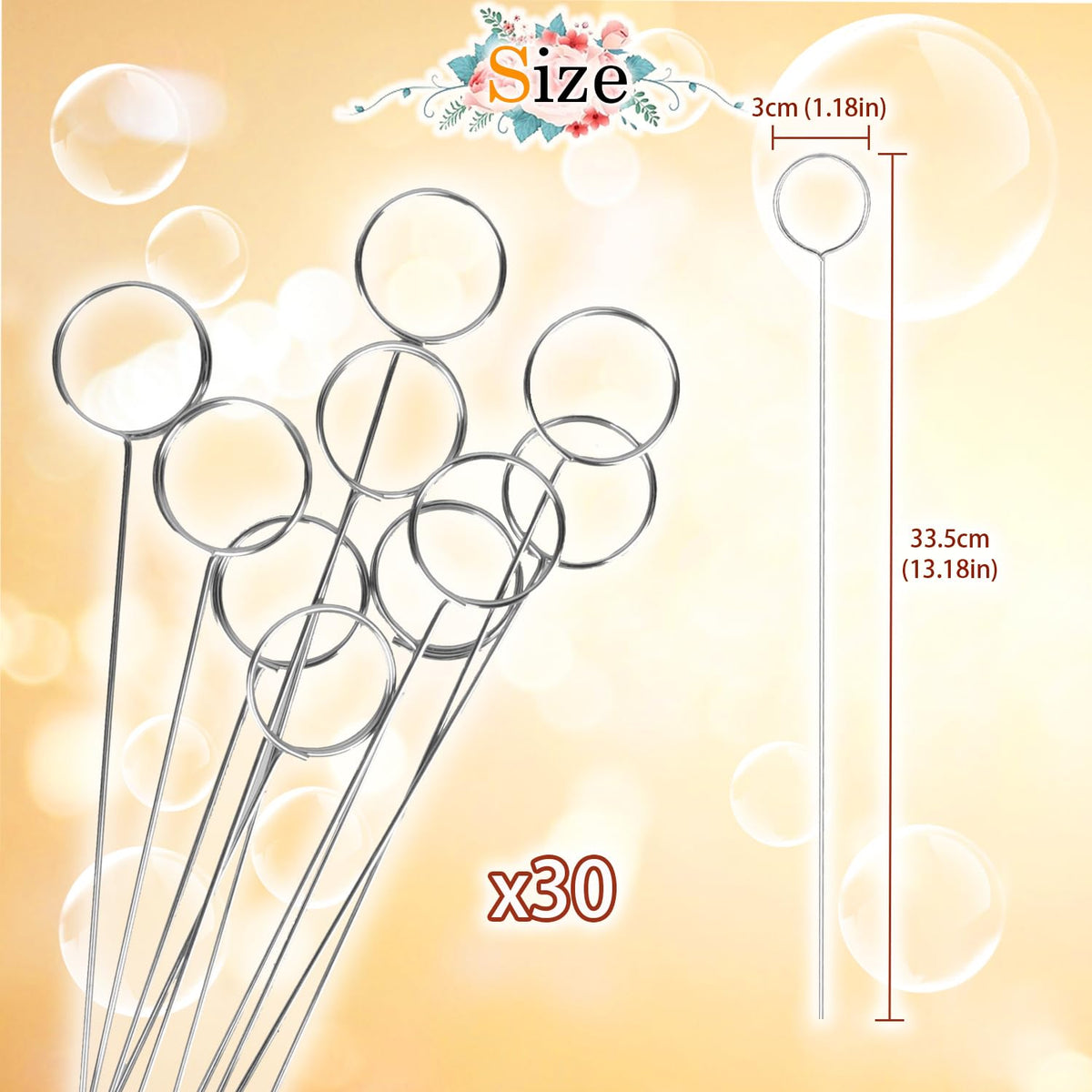 Yimerlen 13-inch star-slot wire pick in silver adds sparkle to wedding place cards.