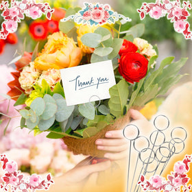 Yimerlen 13-inch silver wire pick enhances wedding table decor.