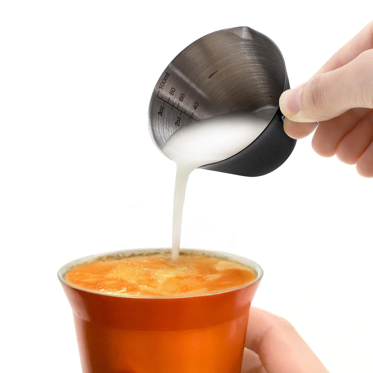 Stackable design of YIMITEE espresso cups for tidy storage.