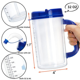 YIMITEE 32oz double-wall insulated mug keeps beverages cold longer