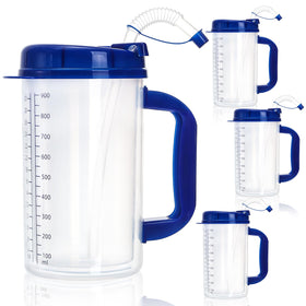 YIMITEE hospital cup with lid and straw for easy daily hydration