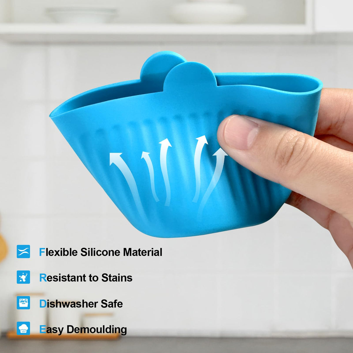 YINARONG dishwasher-safe silicone ramekins simplify baking and easy cleanup after use.