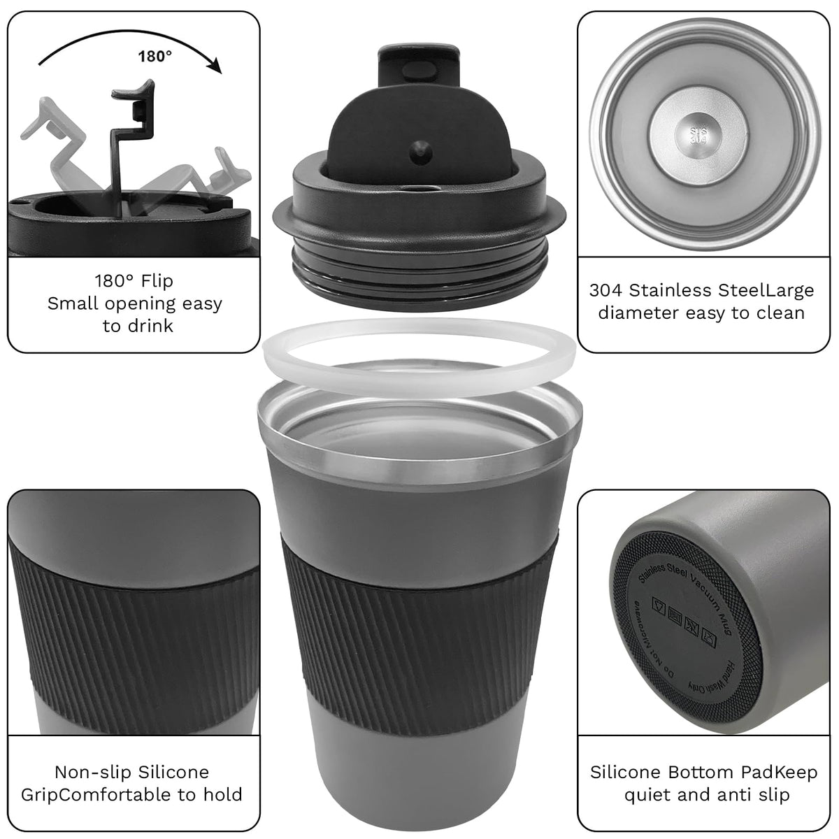 YINBAOGE double-walled vacuum insulation keeps drinks at temp longer.