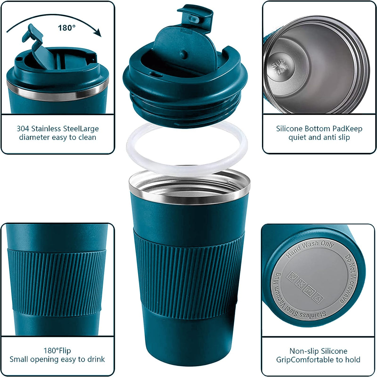 Close view of leakproof lid with sealing ring for travel