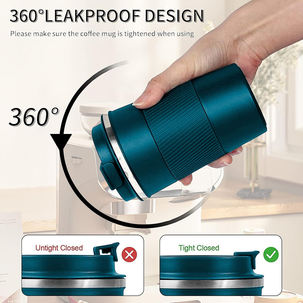 Wide-mouth opening for easy cleaning and refilling