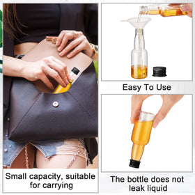 Six pour funnels included for mess-free filling at events.