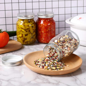 YINGERHUAN regular-mouth jar with lid, dishwasher safe and BPA-free
