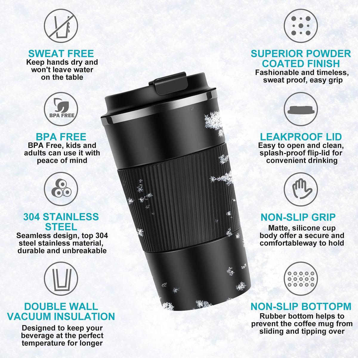 YINJOYI stainless steel tumbler durable and rust-resistant for daily use.