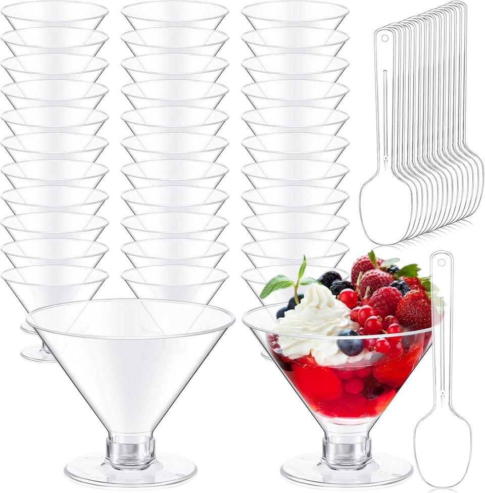 Yinkin 25 cups 25 spoons set for effortless party serving.