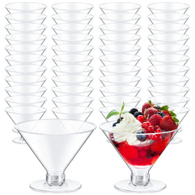 Yinkin 50pcs 5oz disposable martini glasses for elegant parties