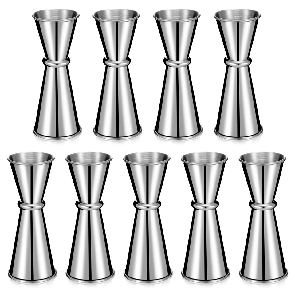 Yinkin 9-piece jigger set packshot shows versatile bar tools for precise measurements.