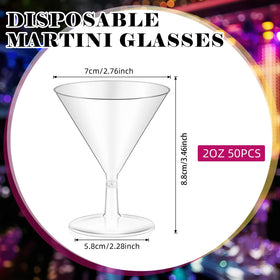 Yinkin clear disposable cocktail cups stackable for easy storage and serving
