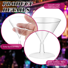 Yinkin mini martini dessert cups ideal for desserts at events